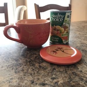 Abbey Press Choral Pink A Prayer for My Friend Soup Bowl Coffee Mug with Cover